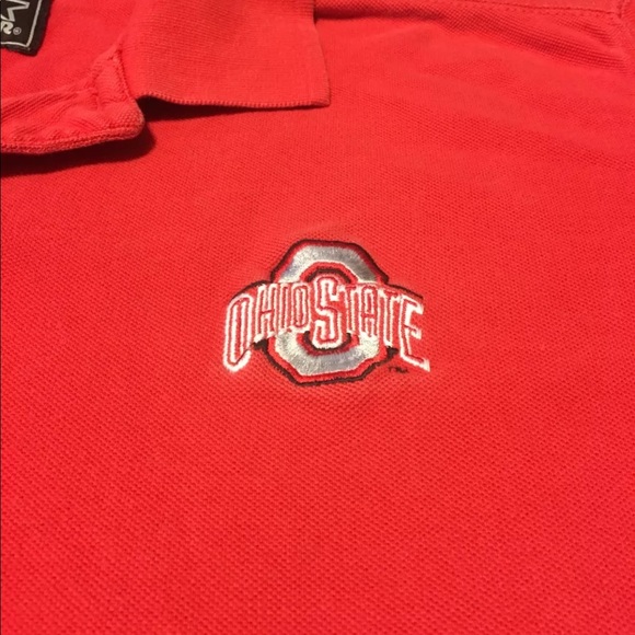 Ohio State Buckeyes Mens Polo Shirt Sz M Pique Vtg - Picture 3 of 5